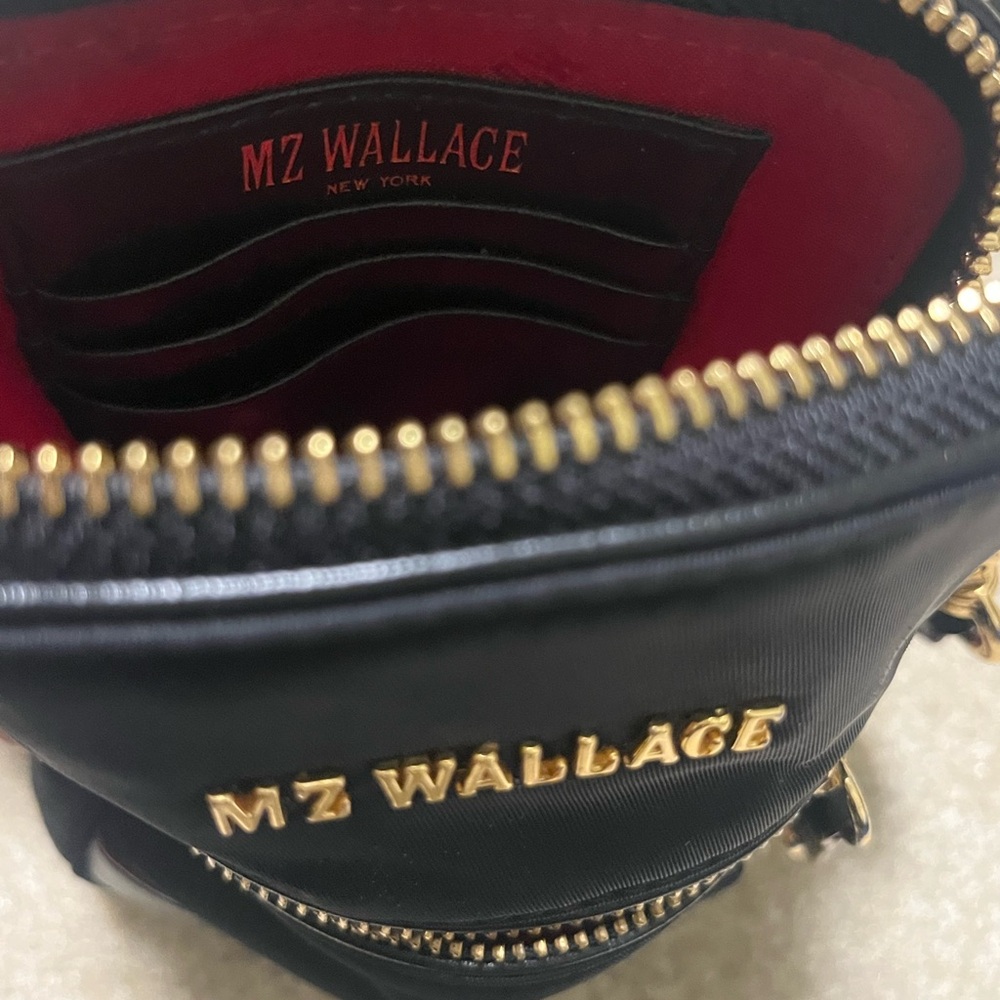 MZ Wallace Black Crossbody Bag with Gold Accents - Picture 3 of 8